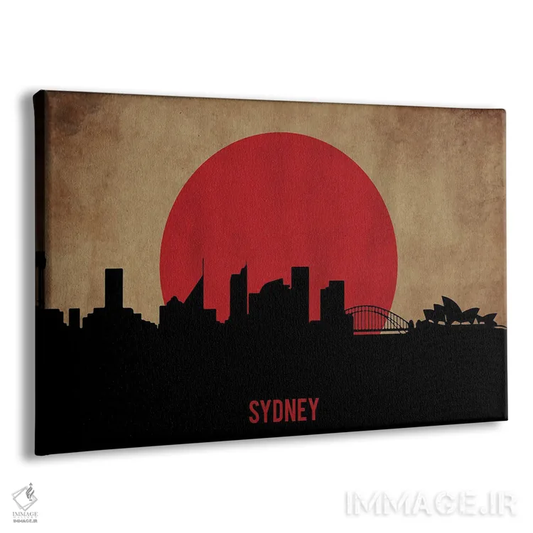 تابلو منظرهٔ شهری سیدنی (اسکایلاین) اثر دورو آرت (استودیو هنری) - نمای پرسپکتیو محصول