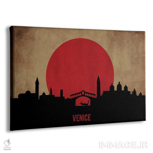 تابلو منظرهٔ شهری ونیز (اسکایلاین) اثر دورو آرت (استودیو هنری) - نمای پرسپکتیو محصول