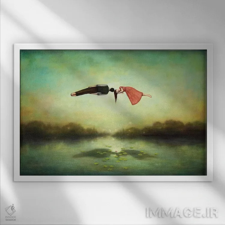 تابلو محل ملاقات رویاپردازان اثر دوی هوین - نمای قابدار سفید