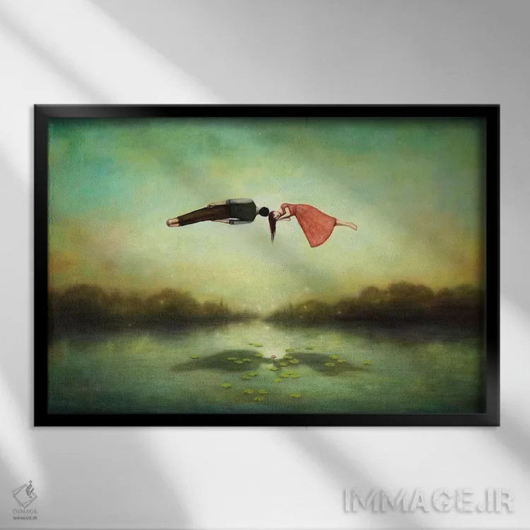 تابلو محل ملاقات رویاپردازان اثر دوی هوین - نمای قابدار مشکی