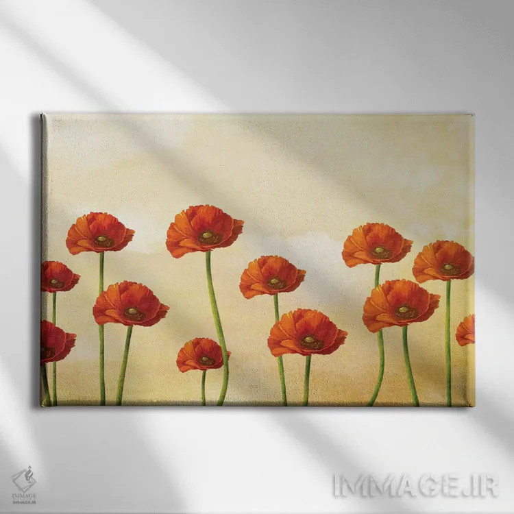 تابلو جایی که شقایقها میشکفد اثر دیوگو وریسیمو - نمای روبهرو روی دیوار