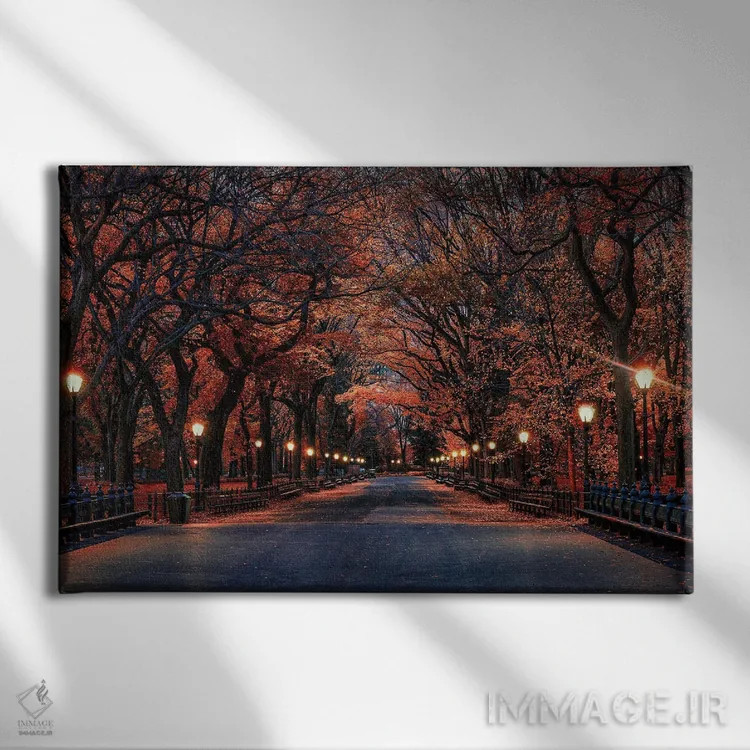 تابلو پاییز پارک مرکزی اثر دیوید گارباورر - نمای روبهرو روی دیوار