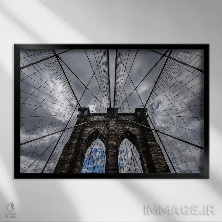 تابلو خطوط بروکلین اثر دیوید گارباورر - نمای قابدار مشکی