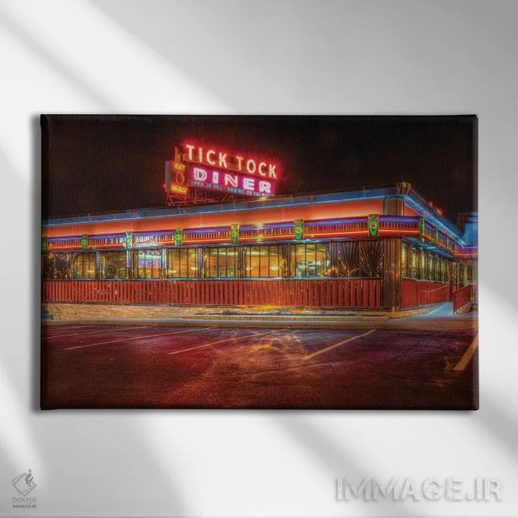 تابلو رستوران سلفسرویس اثر دیوید گارباورر - نمای روبهرو روی دیوار