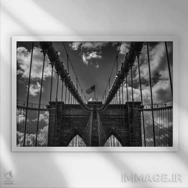 تابلو تقارن پل اثر دیوید گارباورر - نمای قابدار سفید