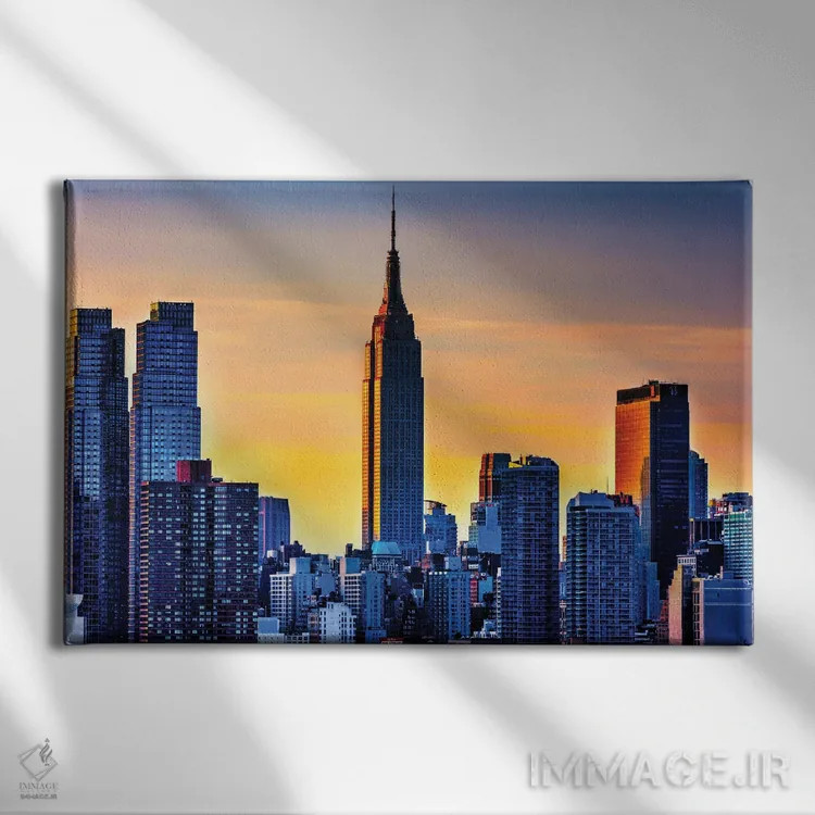 تابلو امپایر (ساختمان امپایر استیت) اثر دیوید گارباورر - نمای روبهرو روی دیوار