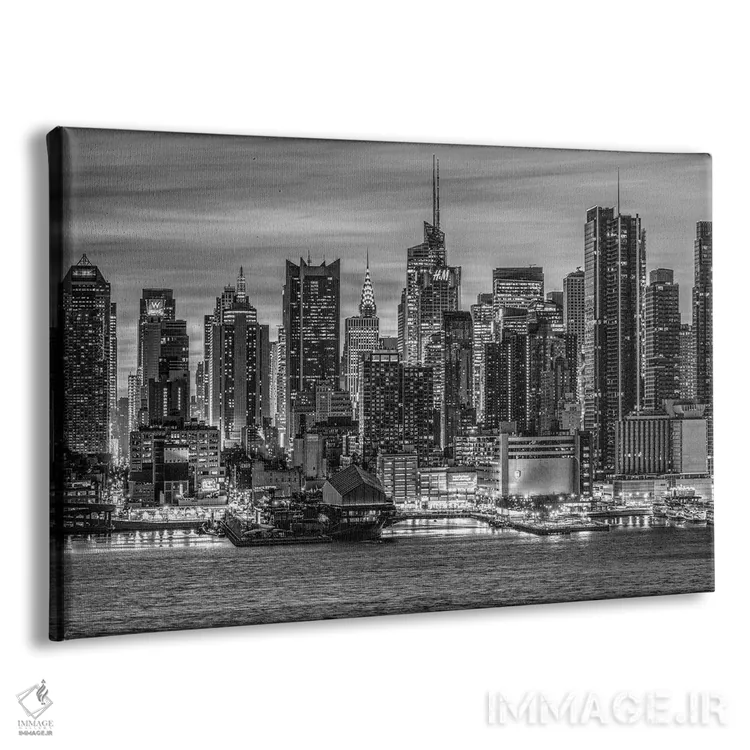 تابلو گاتهام (سیاه و سفید) اثر دیوید گارباورر - نمای پرسپکتیو محصول