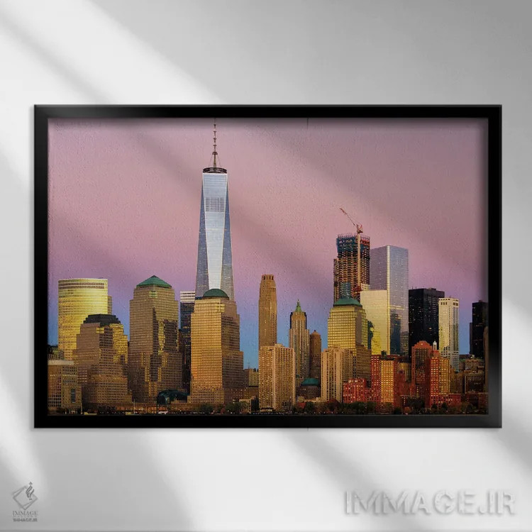 تابلو انعکاس روی شیشه اثر دیوید گارباورر - نمای قابدار مشکی