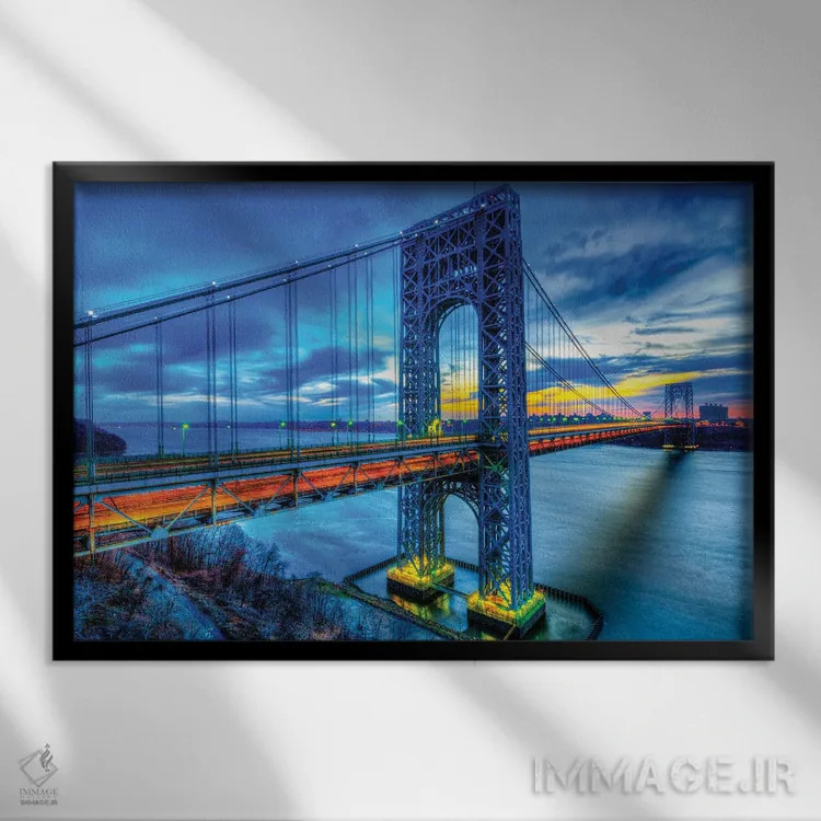 تابلو خط نوری جیدبلیو ۲ اثر دیوید گارباورر - نمای قابدار مشکی