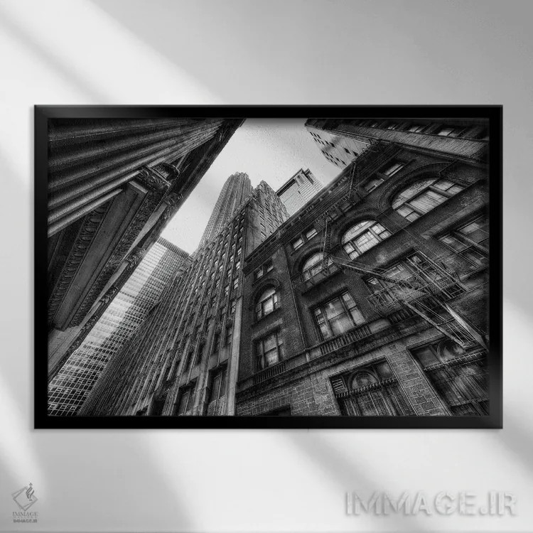 تابلو راه خروج اضطراری (پله فرار) اثر دیوید گارباورر - نمای قابدار مشکی