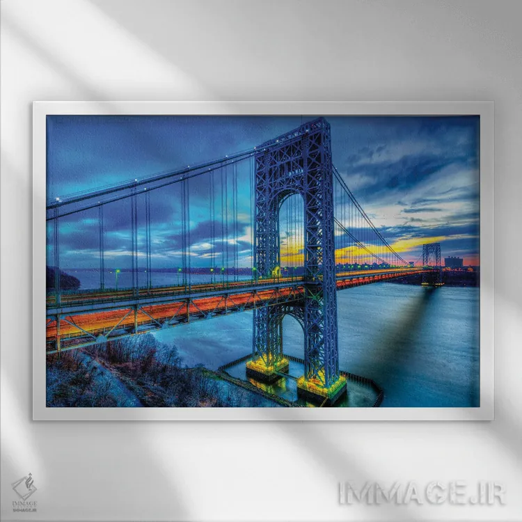 تابلو خط نوری جیدبلیو ۲ اثر دیوید گارباورر - نمای قابدار سفید