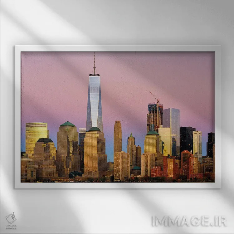 تابلو انعکاس روی شیشه اثر دیوید گارباورر - نمای قابدار سفید