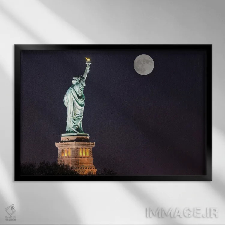 تابلو به ماه خوش آمد بگو اثر دیوید گارباورر - نمای قابدار مشکی