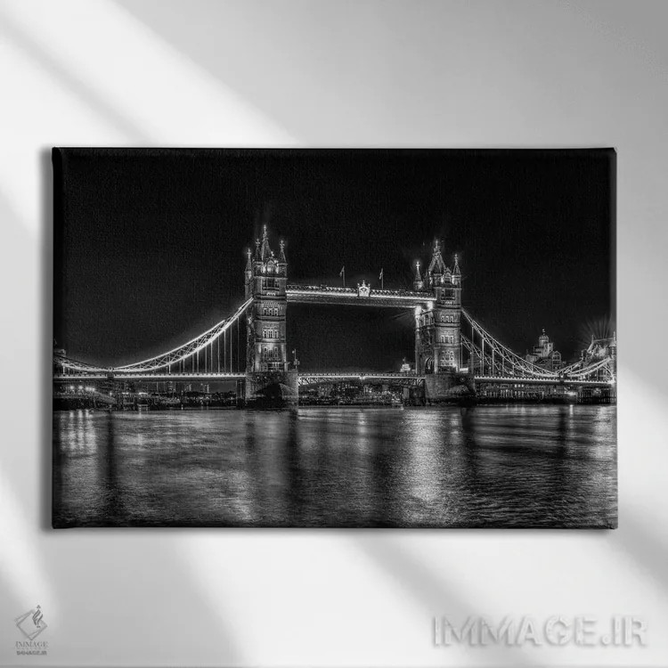 تابلو لندن (سیاه و سفید) اثر دیوید گارباورر - نمای روبهرو روی دیوار