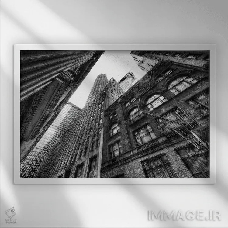 تابلو راه خروج اضطراری (پله فرار) اثر دیوید گارباورر - نمای قابدار سفید