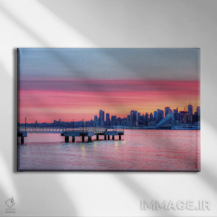 تابلو طلوع منهتن اثر دیوید گارباورر - نمای روبهرو روی دیوار