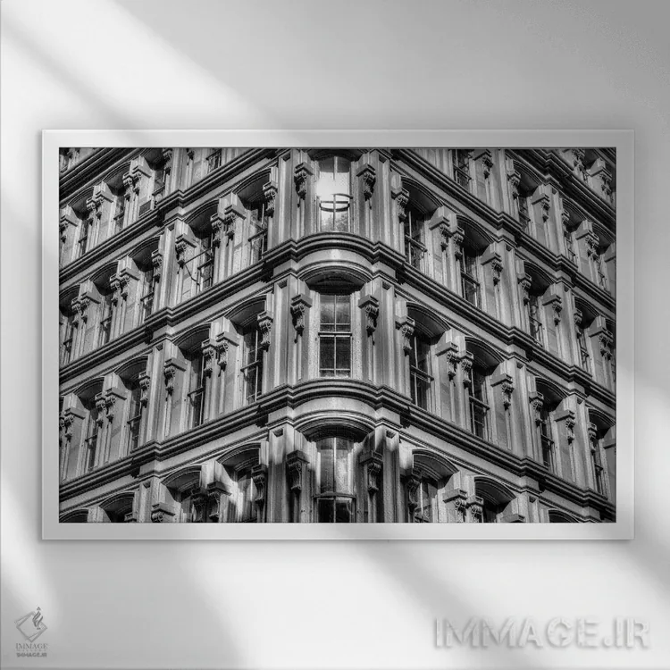 تابلو الگوها اثر دیوید گارباورر - نمای قابدار سفید