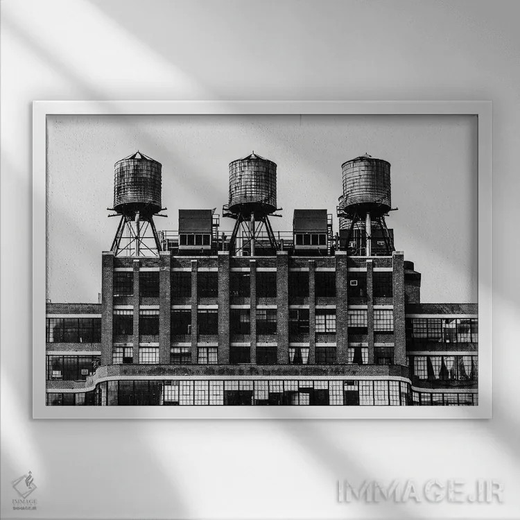 تابلو سهگانه اثر دیوید گارباورر - نمای قابدار سفید