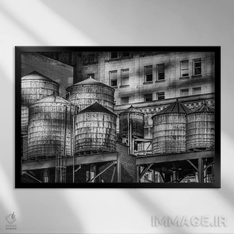 تابلو آب چوبین اثر دیوید گارباورر - نمای قابدار مشکی