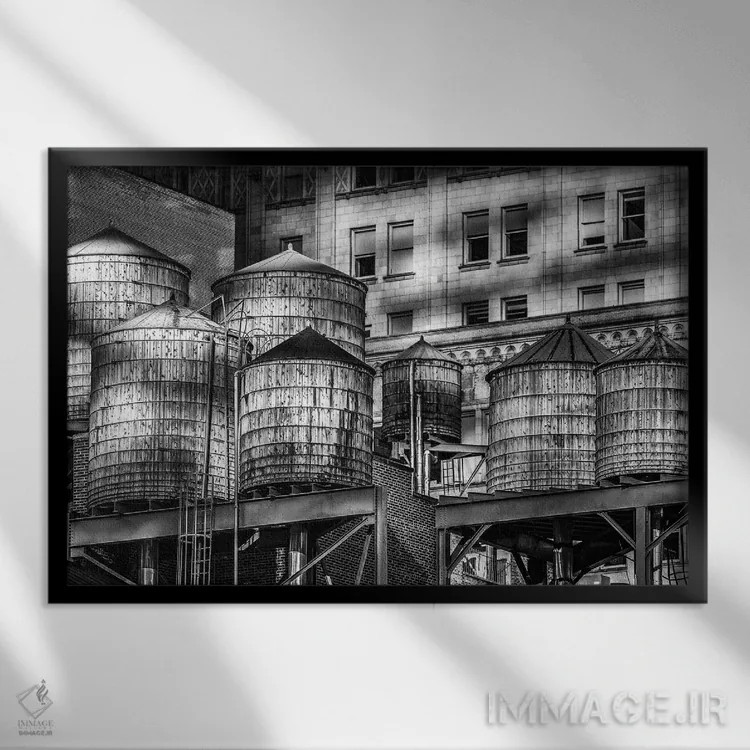 تابلو آب چوبین اثر دیوید گارباورر - نمای قابدار مشکی