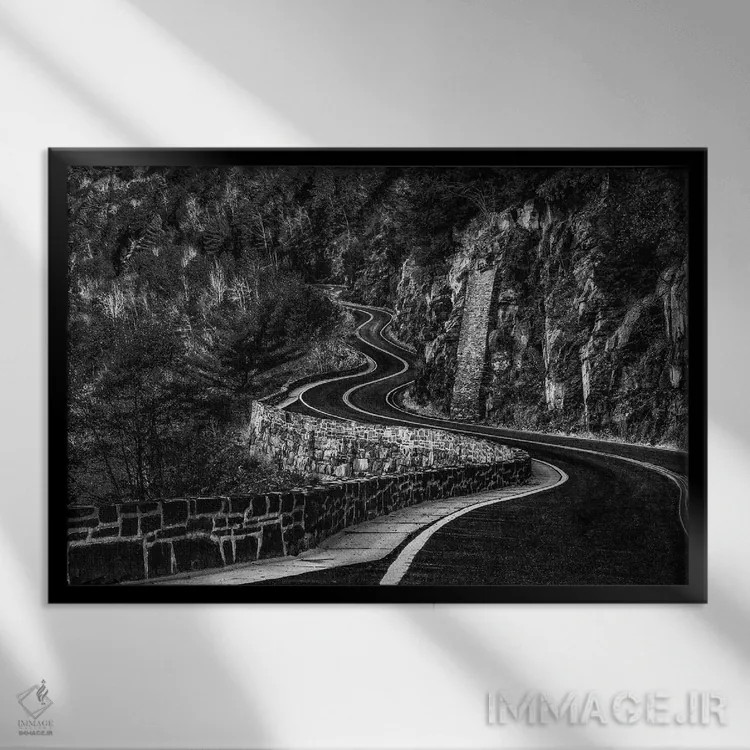 تابلو منحنیها ۲ اثر دیوید گارباورر - نمای قابدار مشکی
