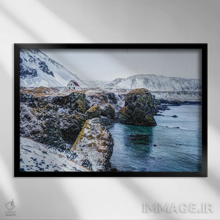 تابلو لبه جهان اثر دیوید گارباورر - نمای قابدار مشکی
