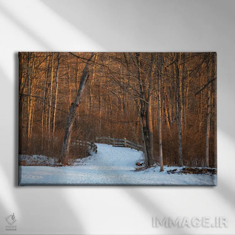 تابلو مسیر برکهٔ طولانی اثر دیوید گارباورر - نمای روبهرو روی دیوار