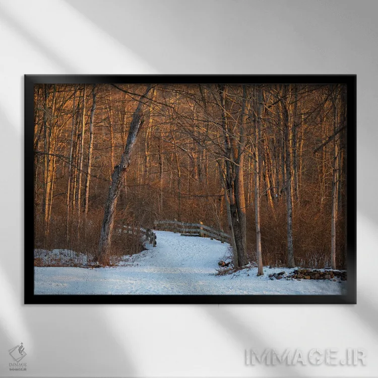 تابلو مسیر برکهٔ طولانی اثر دیوید گارباورر - نمای قابدار مشکی