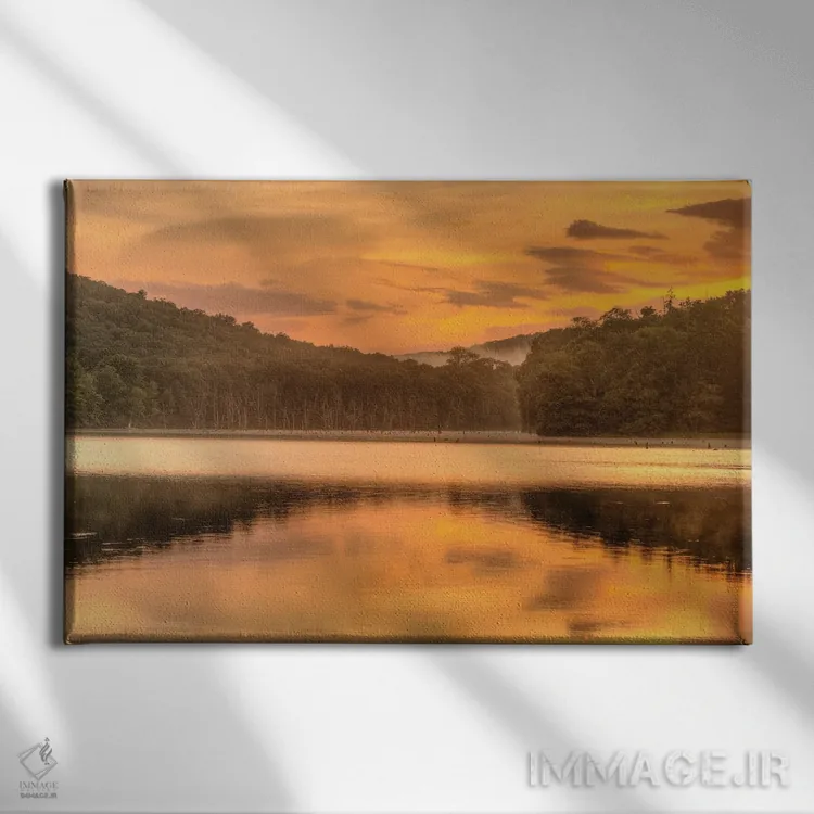 تابلو صبح شمال جرزی (ایالت نیوجرسی) اثر دیوید گارباورر - نمای روبهرو روی دیوار