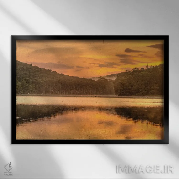 تابلو صبح شمال جرزی (ایالت نیوجرسی) اثر دیوید گارباورر - نمای قابدار مشکی