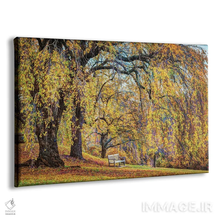 تابلو نیمکت بید اثر دیوید گارباورر - نمای پرسپکتیو محصول