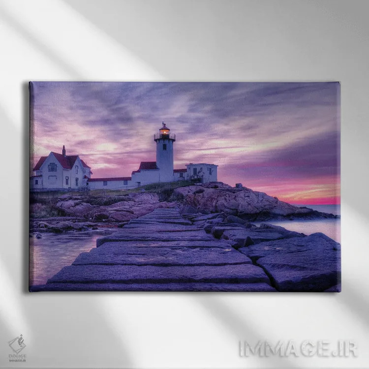 تابلو نور نیوانگلند (منطقه شمالشرقی آمریکا) اثر دیوید گارباورر - نمای روبهرو روی دیوار