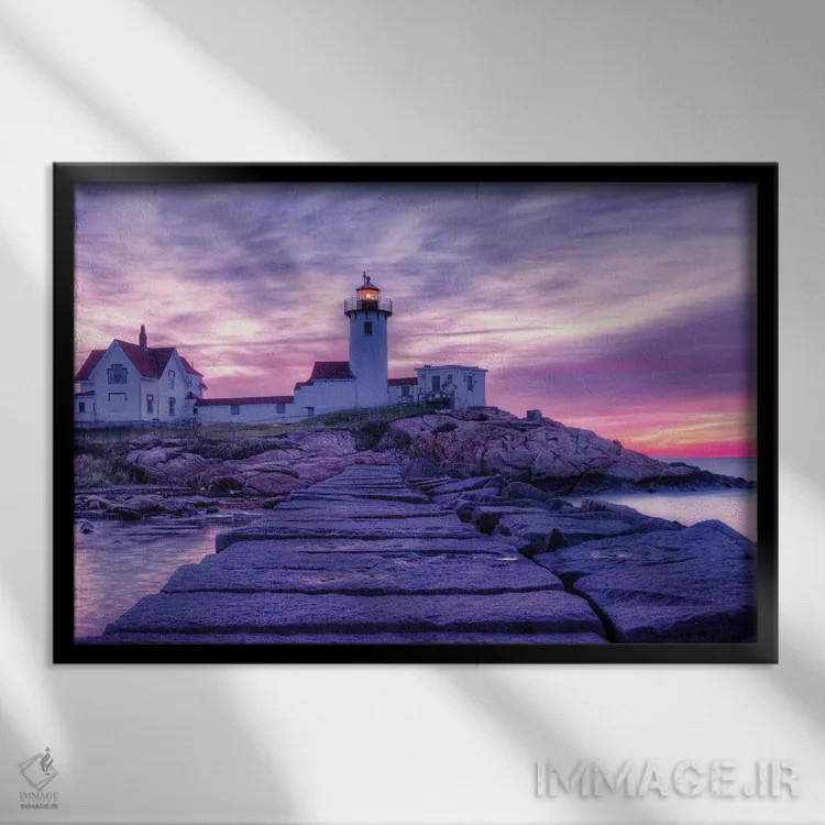 تابلو نور نیوانگلند (منطقه شمالشرقی آمریکا) اثر دیوید گارباورر - نمای قابدار مشکی