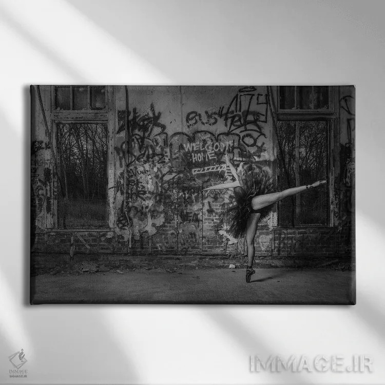تابلو هنرمند گرافیتی ۲ اثر دیوید گارباورر - نمای روبهرو روی دیوار