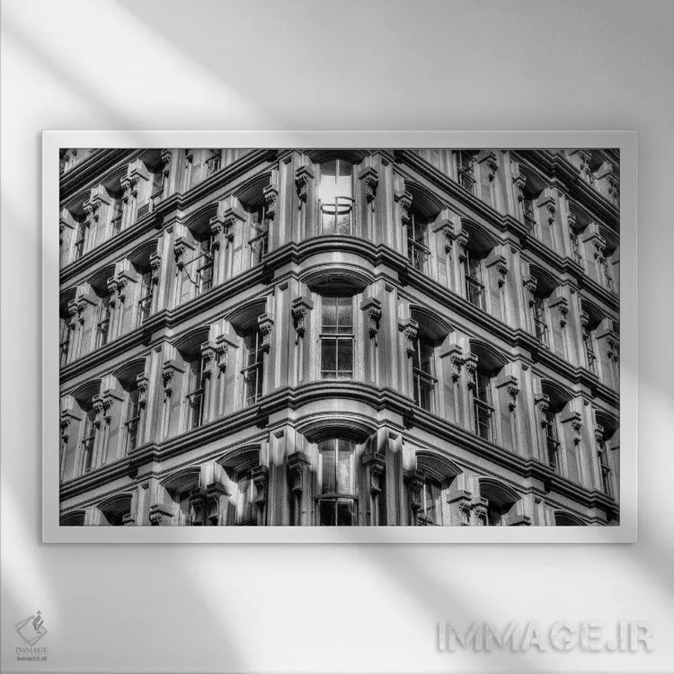 تابلو الگوهای نیویورک اثر دیوید گارباورر - نمای قابدار سفید