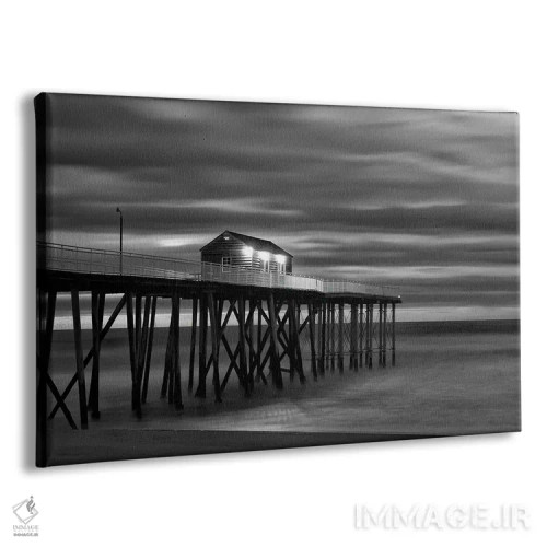 تابلو بلمار سیاه و سفید (نام ساحل در نیوجرسی) اثر دیوید گارباورر - نمای پرسپکتیو محصول