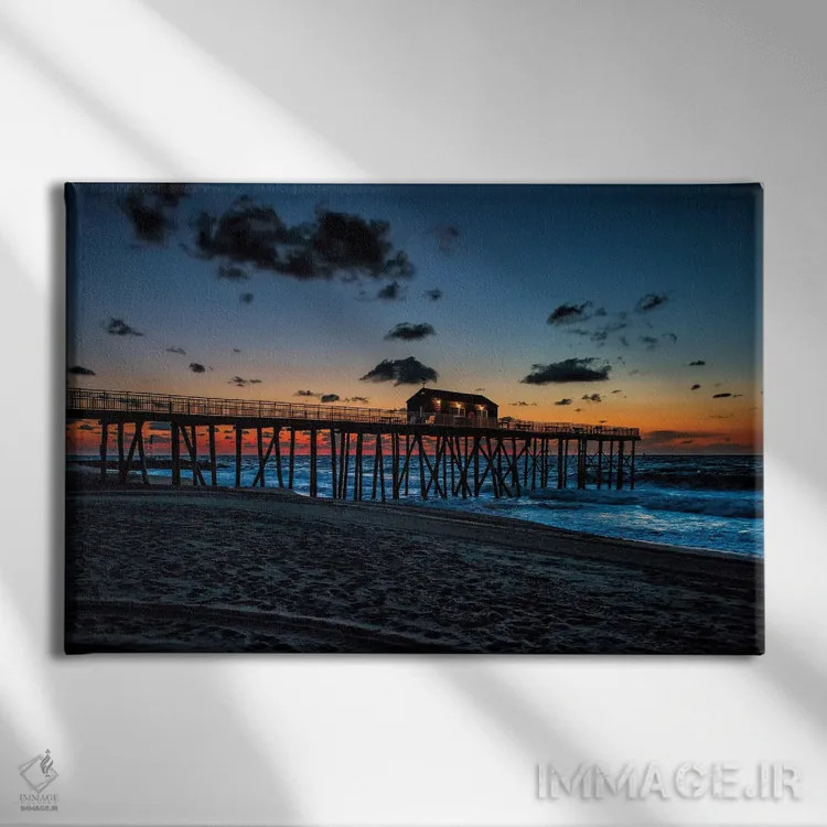 تابلو ساحل بلمار اثر دیوید گارباورر - نمای روبهرو روی دیوار