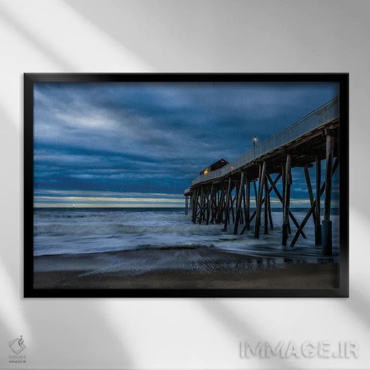 تابلو آبی بلمار اثر دیوید گارباورر - نمای قابدار مشکی