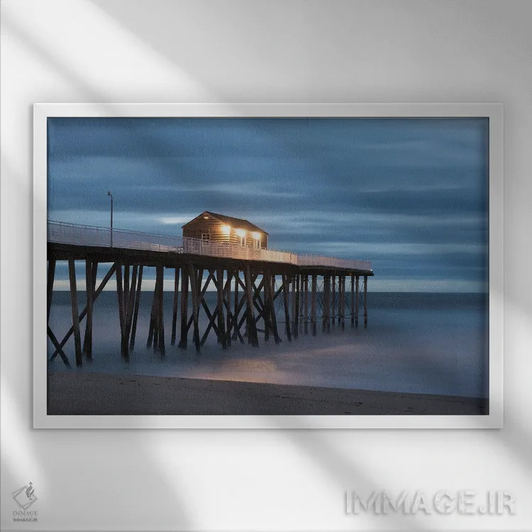 تابلو صبح بلمار اثر دیوید گارباورر - نمای قابدار سفید