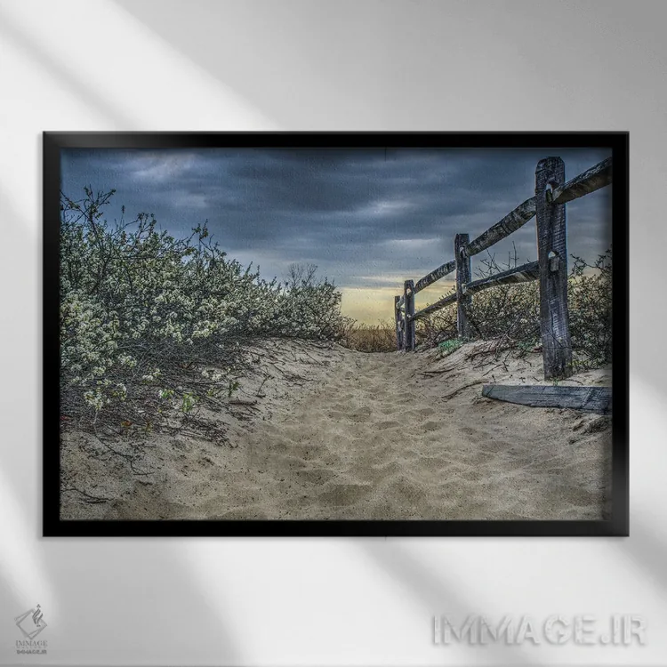 تابلو مسیر ساحلی اثر دیوید گارباورر - نمای قابدار مشکی