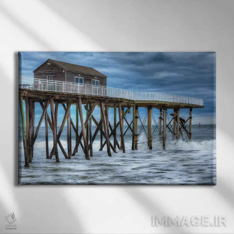 تابلو اسکلهی بلمار اثر دیوید گارباورر - نمای روبهرو روی دیوار