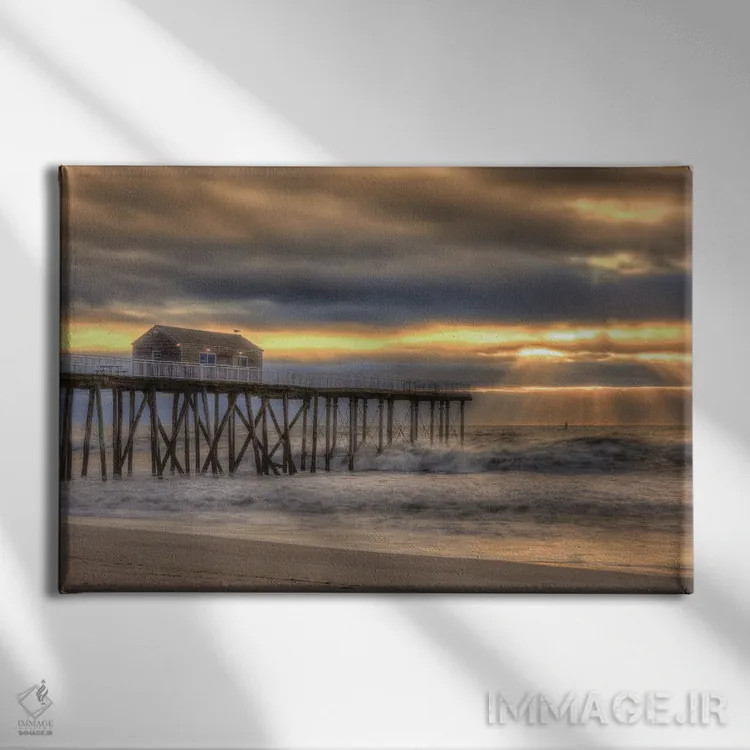 تابلو اشعههای بلمار (پرتوهای نور) اثر دیوید گارباورر - نمای روبهرو روی دیوار