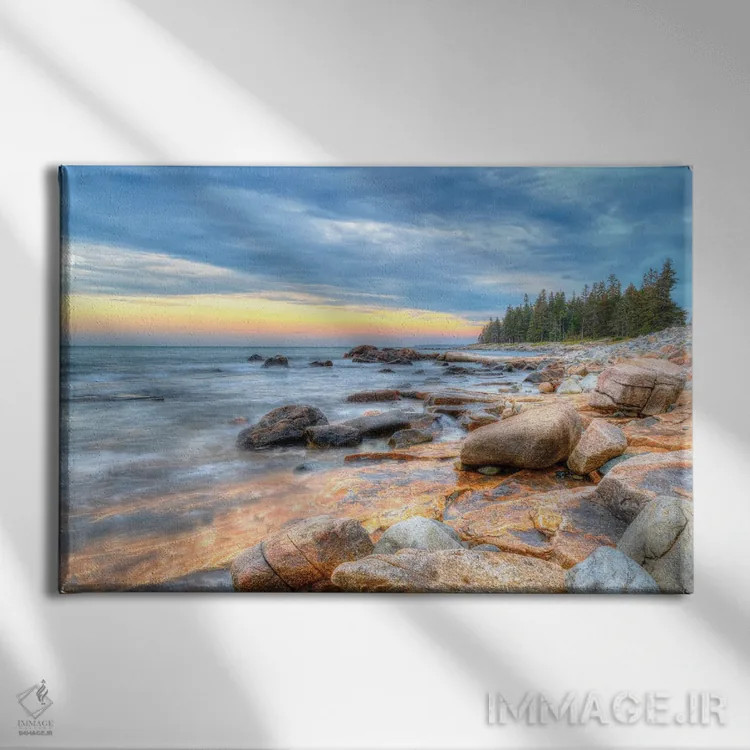 تابلو سواحل مین (ایالت مین) اثر دیوید گارباورر - نمای روبهرو روی دیوار
