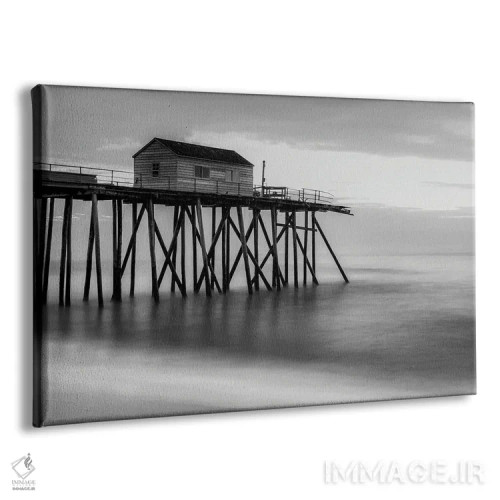 تابلو اسکلهٔ سیاه و سفید اثر دیوید گارباورر - نمای پرسپکتیو محصول