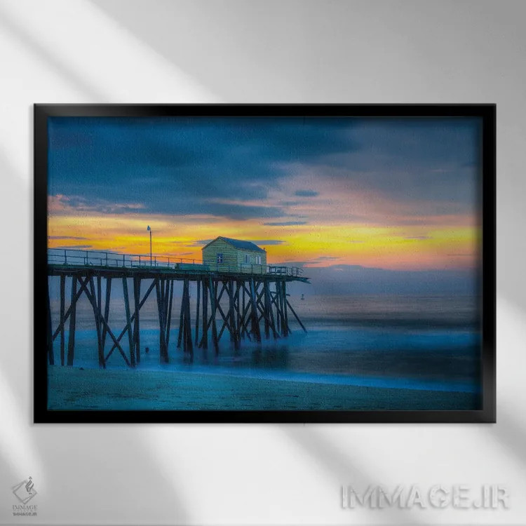 تابلو طلوع بلمار اثر دیوید گارباورر - نمای قابدار مشکی