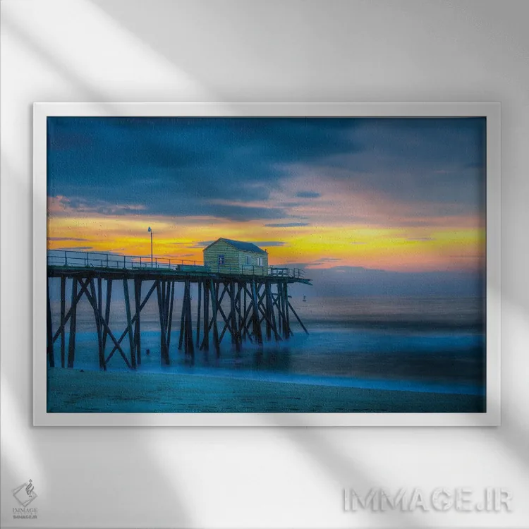 تابلو طلوع بلمار اثر دیوید گارباورر - نمای قابدار سفید