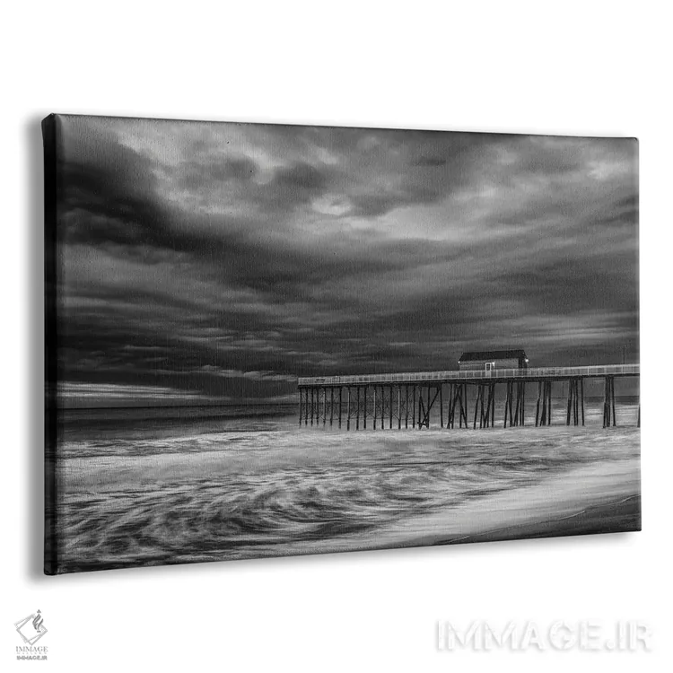 تابلو طوفان اسکلهٔ ماهیگیری اثر دیوید گارباورر - نمای پرسپکتیو محصول