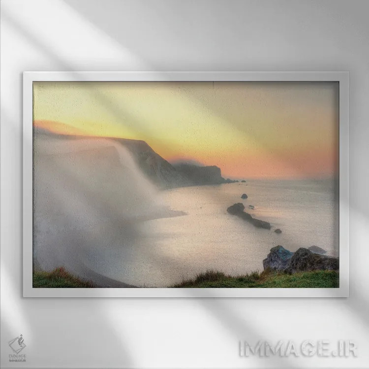 تابلو مه فروزان اثر دیوید گارباورر - نمای قابدار سفید