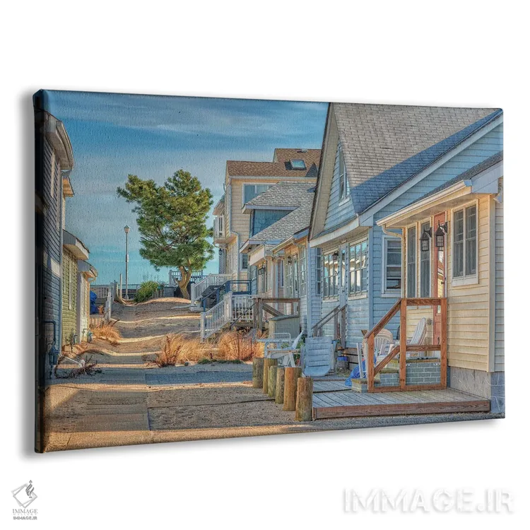 تابلو کلبههای جرزی (انگلستان) اثر دیوید گارباورر - نمای پرسپکتیو محصول