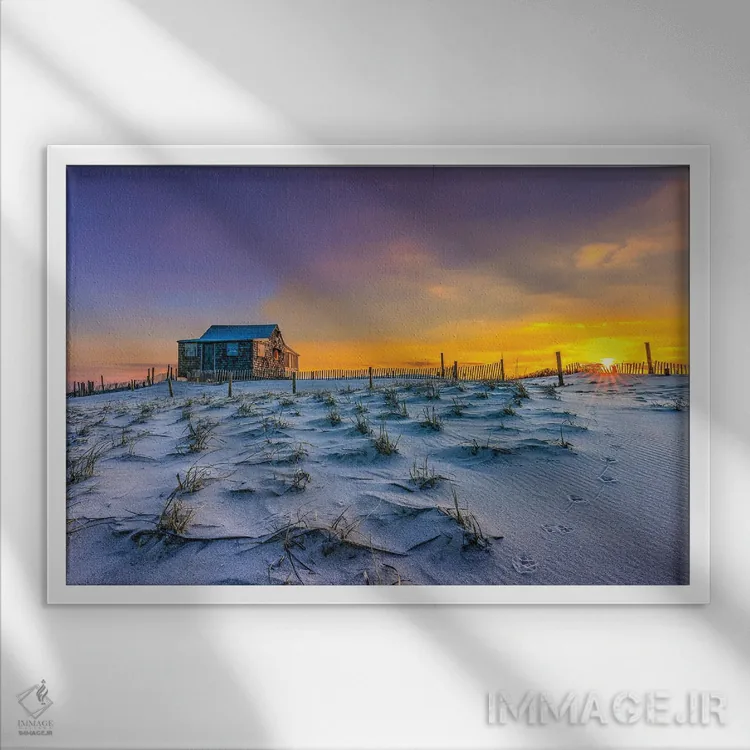 تابلو طلوع داوران اثر دیوید گارباورر - نمای قابدار سفید